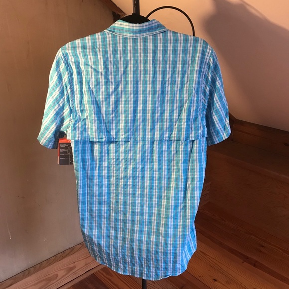 St. John's Bay Quick Dri Blue Button Down, NWT, S - Picture 2 of 15